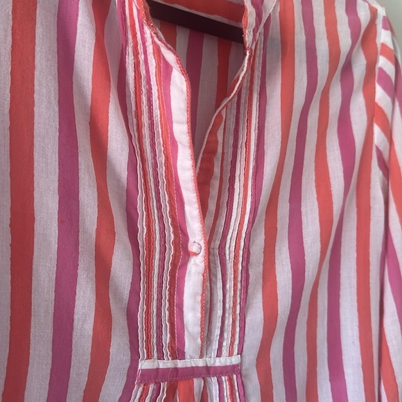 Roller Rabbit Striped Cotton Tunic Top Sz Small Coastal Resortwear Chic Preppy - Picture 4 of 11